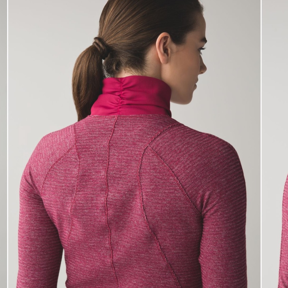 Lululemon Runderful 1/2 Zip pullover Berry Rumble